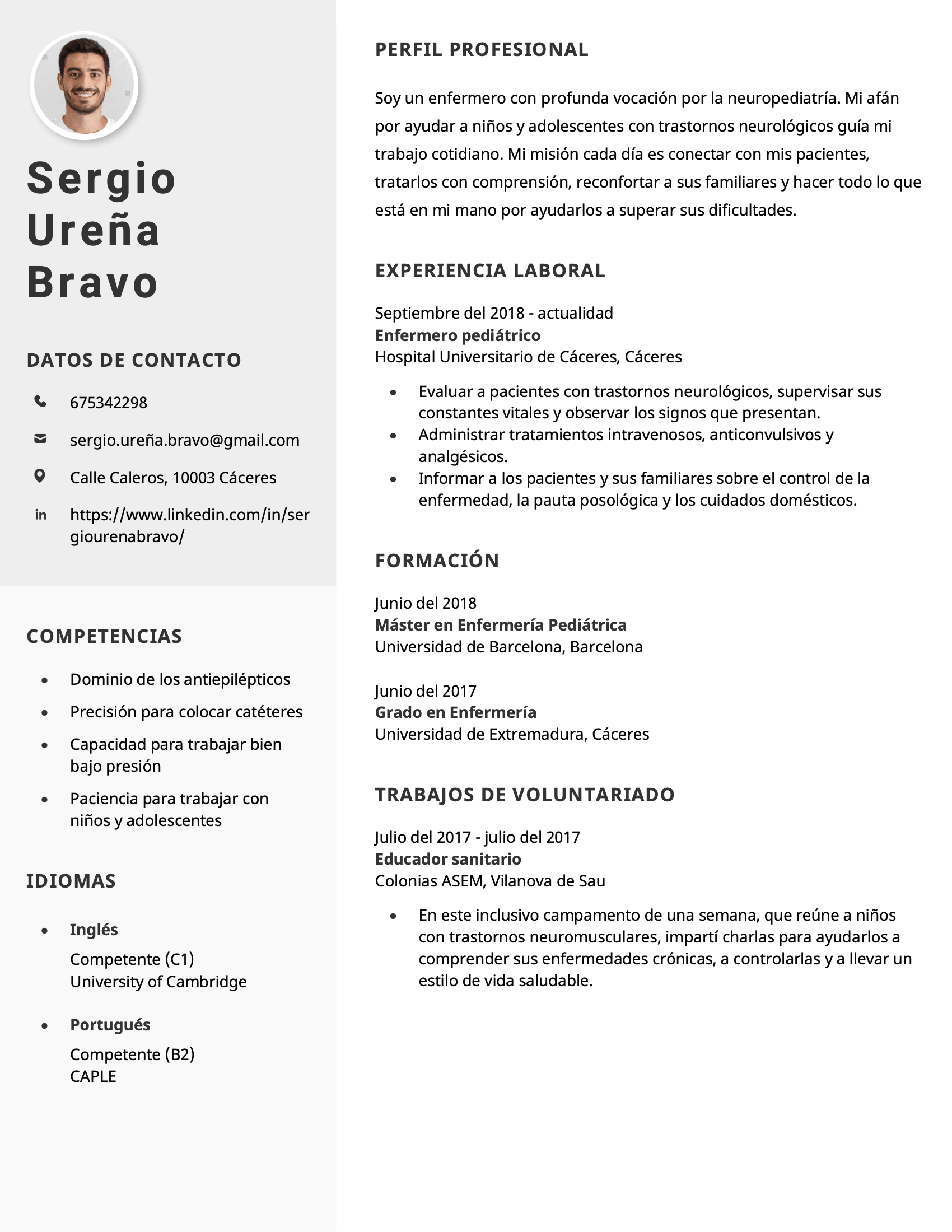 2020 CV template
