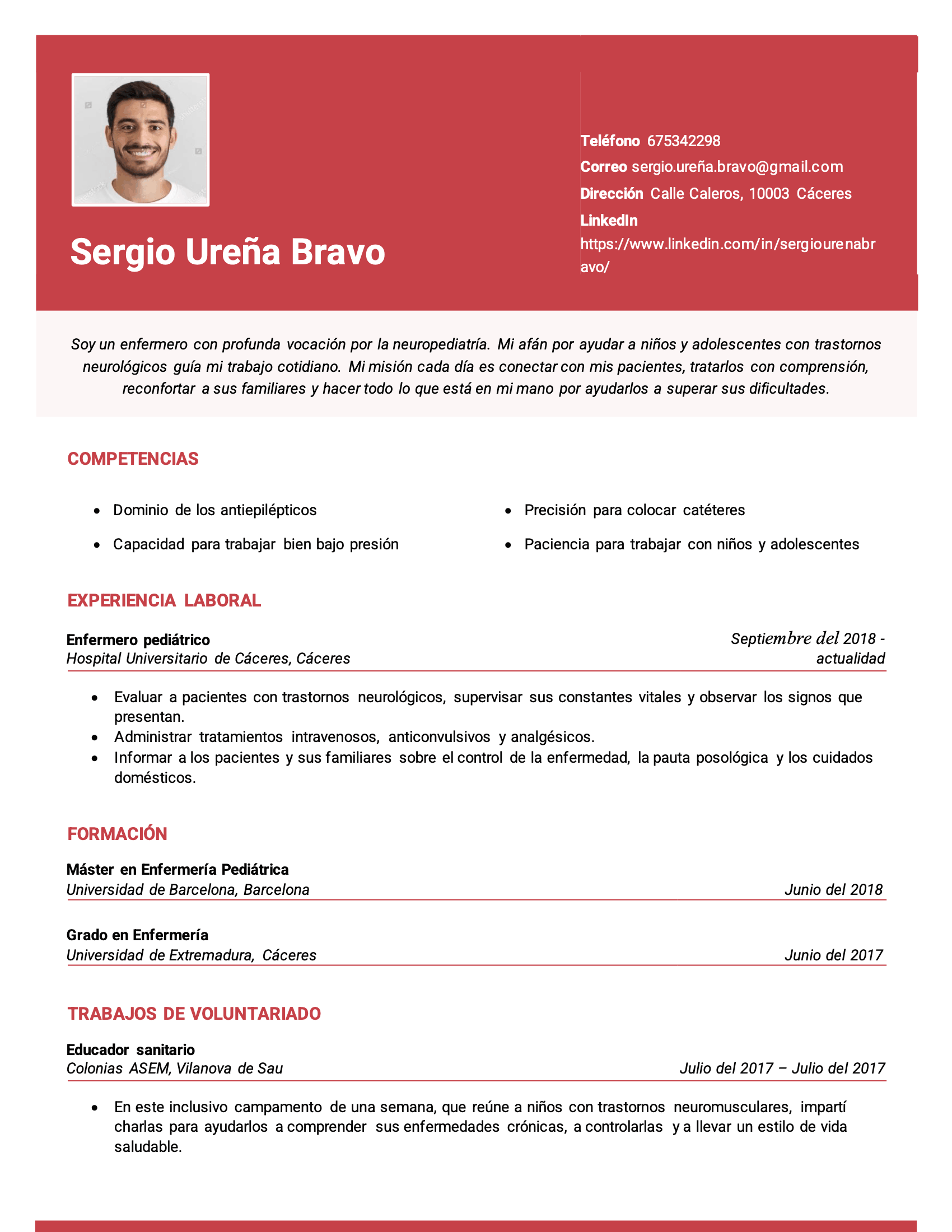Classic CV template