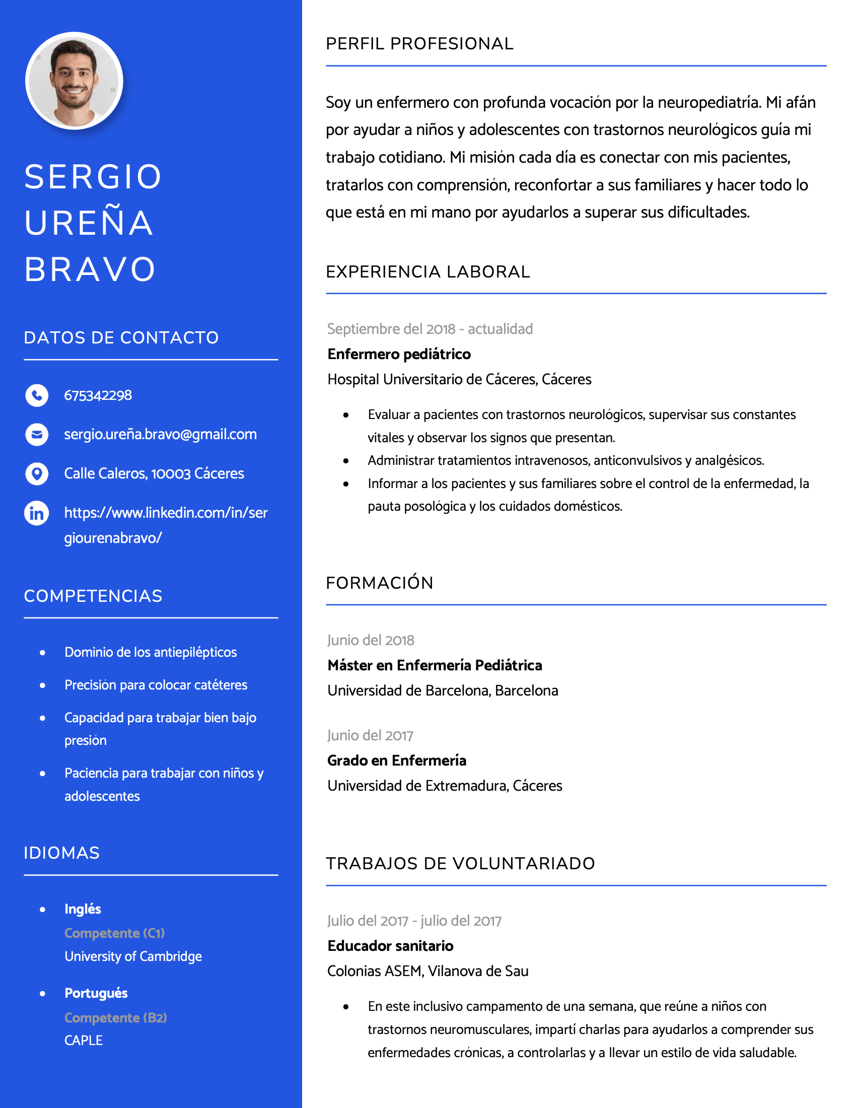 Classic CV template