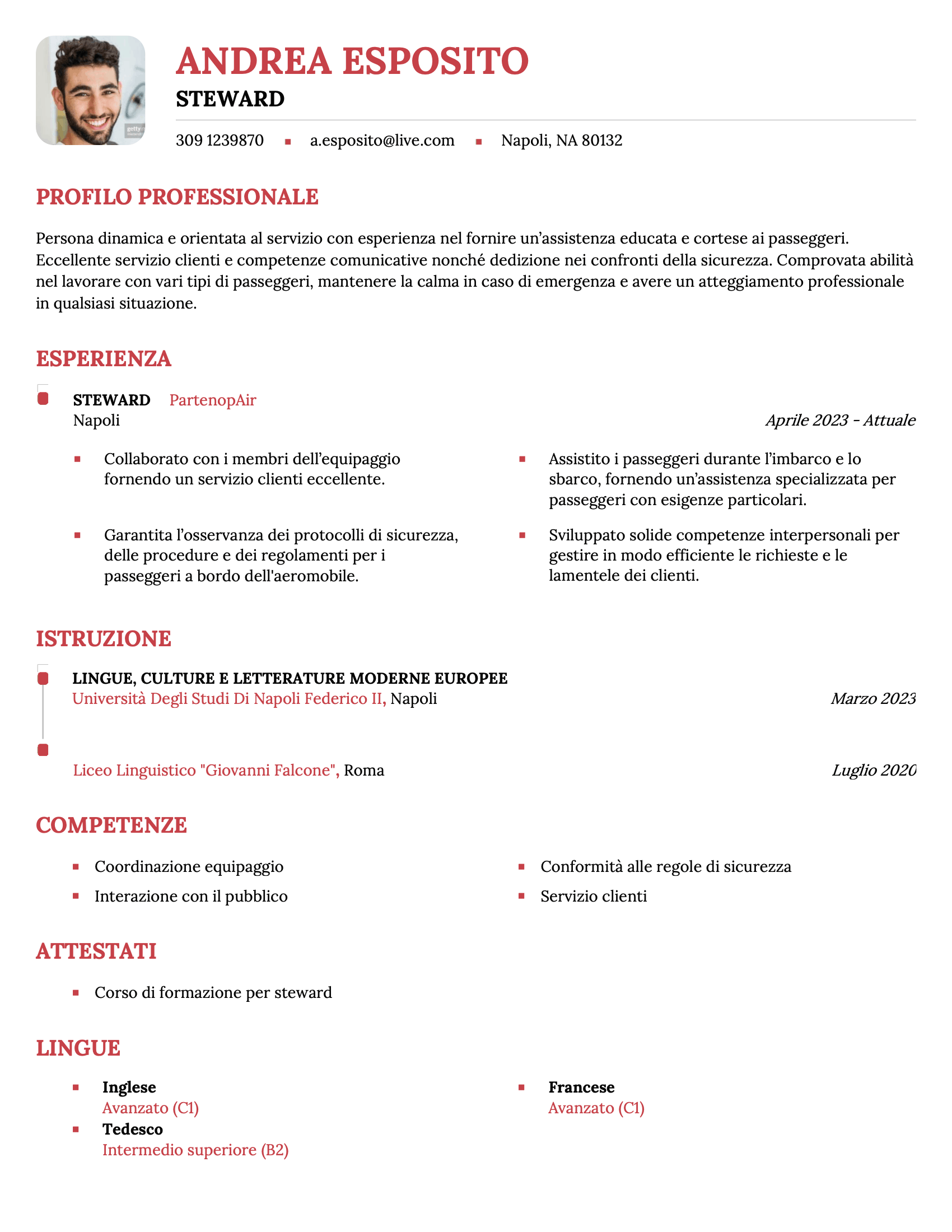 Classic CV template